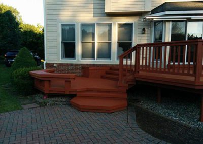 a newly painted deck