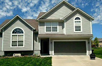 front view of a house with new coat of paint
