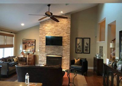 a newly painted livingroom