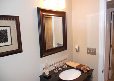 bathroom sink and mirror