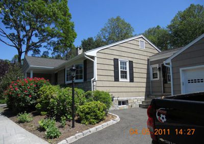 newly painted siding on a house