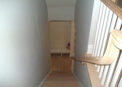 painted stairway leading down