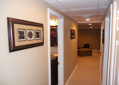 a hallway with a new coat of paint