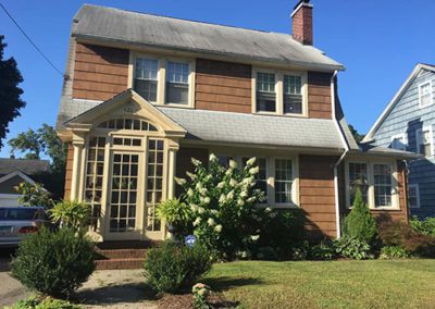 a front facing view of a house
